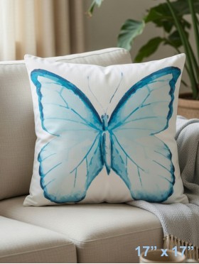 Butterfly Print Cushion with Filler